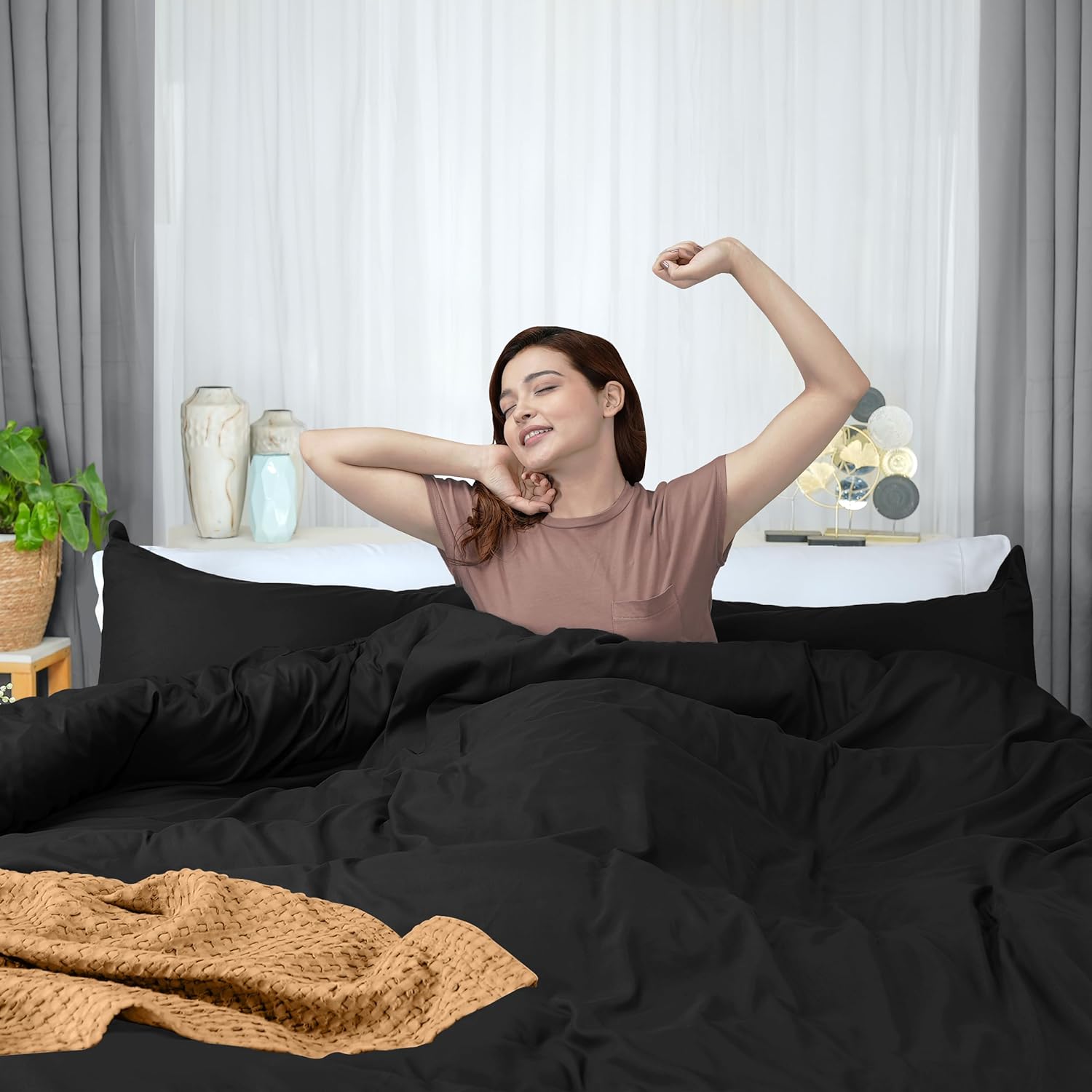 Utopia Bedding Duvet Cover Queen Size - 3 Piece with Zipper Closure - 1 Comforter Cover 90X90 Inches & 2 Pillow Shams 20X26 Inches…