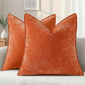 decorUhome Summer Couch Throw Pillow Covers 18x18 Set of 2, Decorative Soft Velvet Modern Cozy Chenille Pillow Cases with Elegant Design fo…