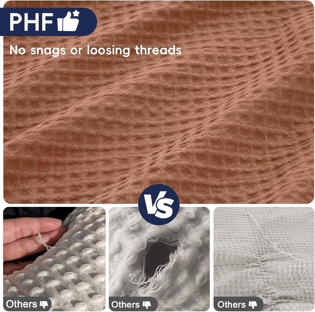 Phf Ultra Soft Waffle Weave Body Pillowcase with Zipper, No Insert, 1Pack 20" x 54" Pillow Sham, Breathable & Skin-Friendly Body Pillow cas…
