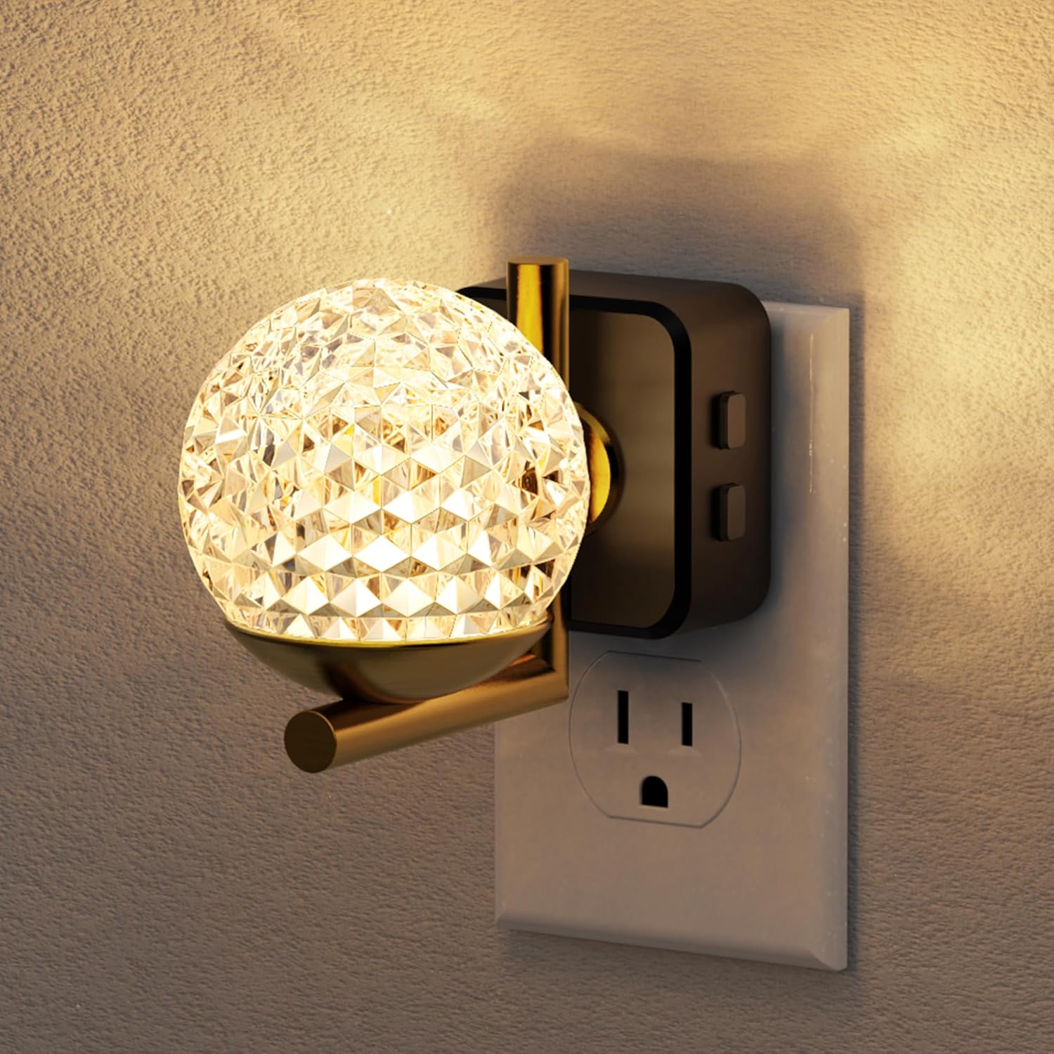 JandCase LED Night Light, 3000K Warm White & RGB Color Changing Night Lights Plug into Wall, Dusk to Dawn Light Sensor, 180° Rotatable…