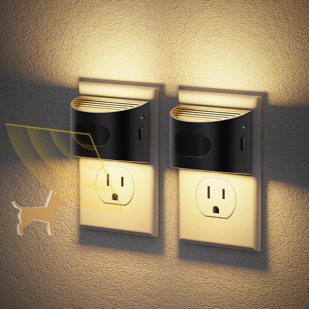 JandCase Motion Sensor Night Light, Night Lights Plug into Wall, Dusk to Dawn Sensor Nightlight with Motion Activated, 30/60/100lm Brightne…