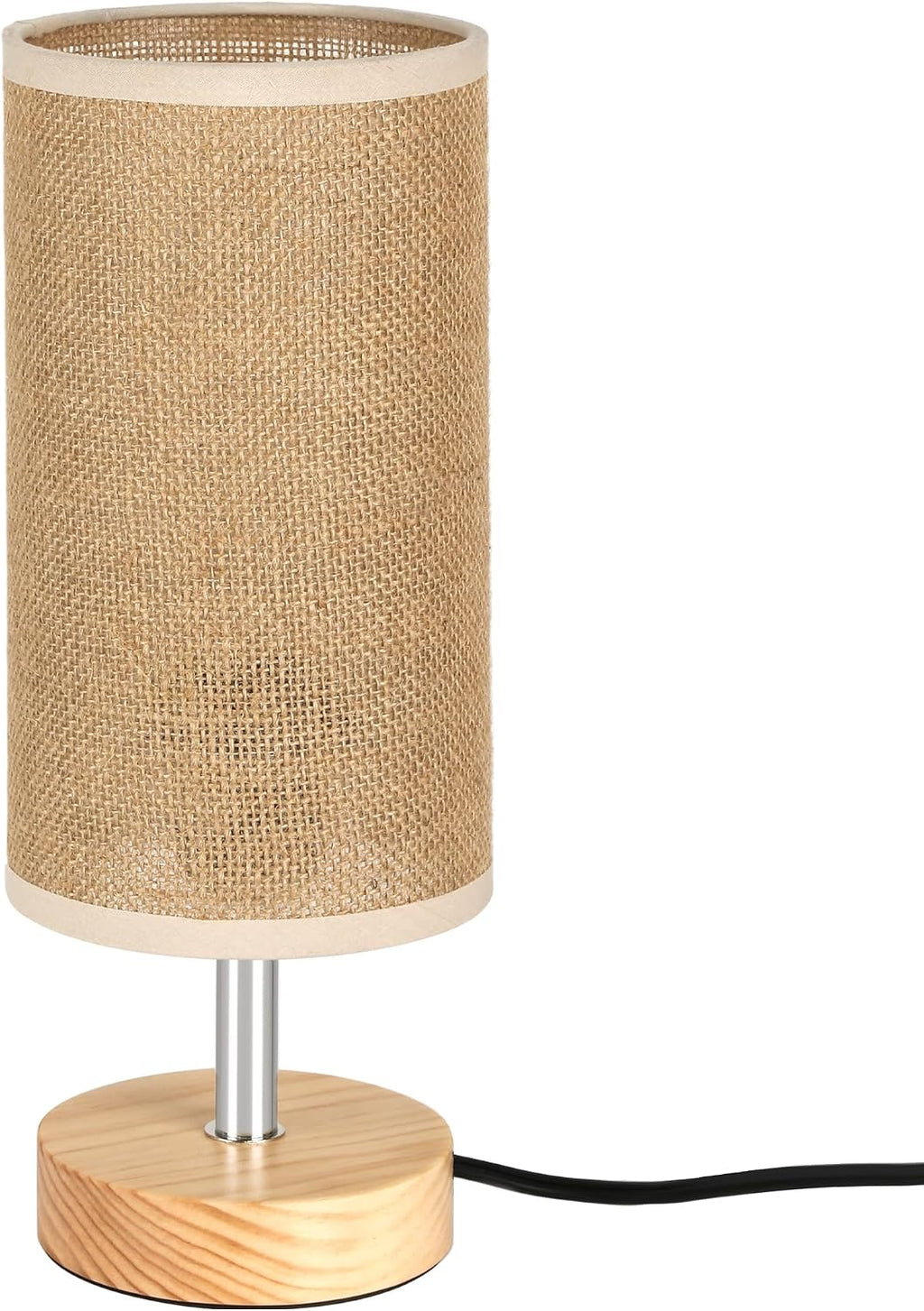 Bedside Table Lamps, Table Lamp for Bedroom, Lamps for Night Stands with Linen Lampshades, Small Table Lamp for Living Room, Office (Bulb…