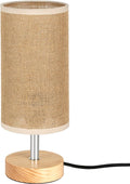 Bedside Table Lamps, Table Lamp for Bedroom, Lamps for Night Stands with Linen Lampshades, Small Table Lamp for Living Room, Office (Bulb…