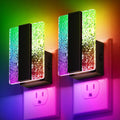 DORESshop LED Night Lights Plug into Wall [2 Packs], Decorative Night Light with Dusk-to-Dawn Sensor, RGB Color-Changing Nightlights with S…