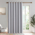 Blackout Curtains Customsize for Bedroom,100% Black Out Curtains 1 Panel Thermal Insulated Room Darkening Drapes Greyish White Grommet…