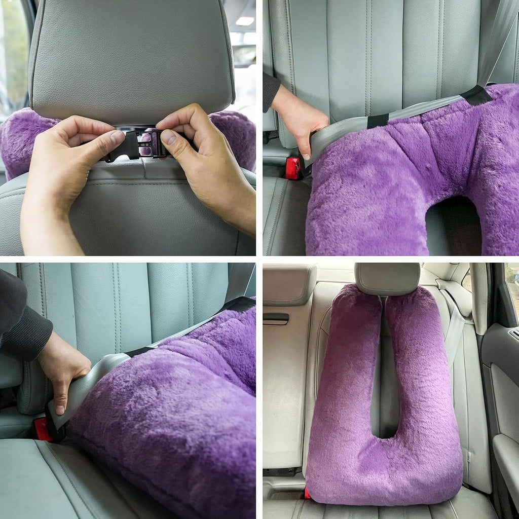 Atablyn-Foryourdailylife Atablyn Travel Pillows for Car Back Seat U Shaped Travel Pillow Cushion Car Pillow for Family Sleeping Airplane Ad…