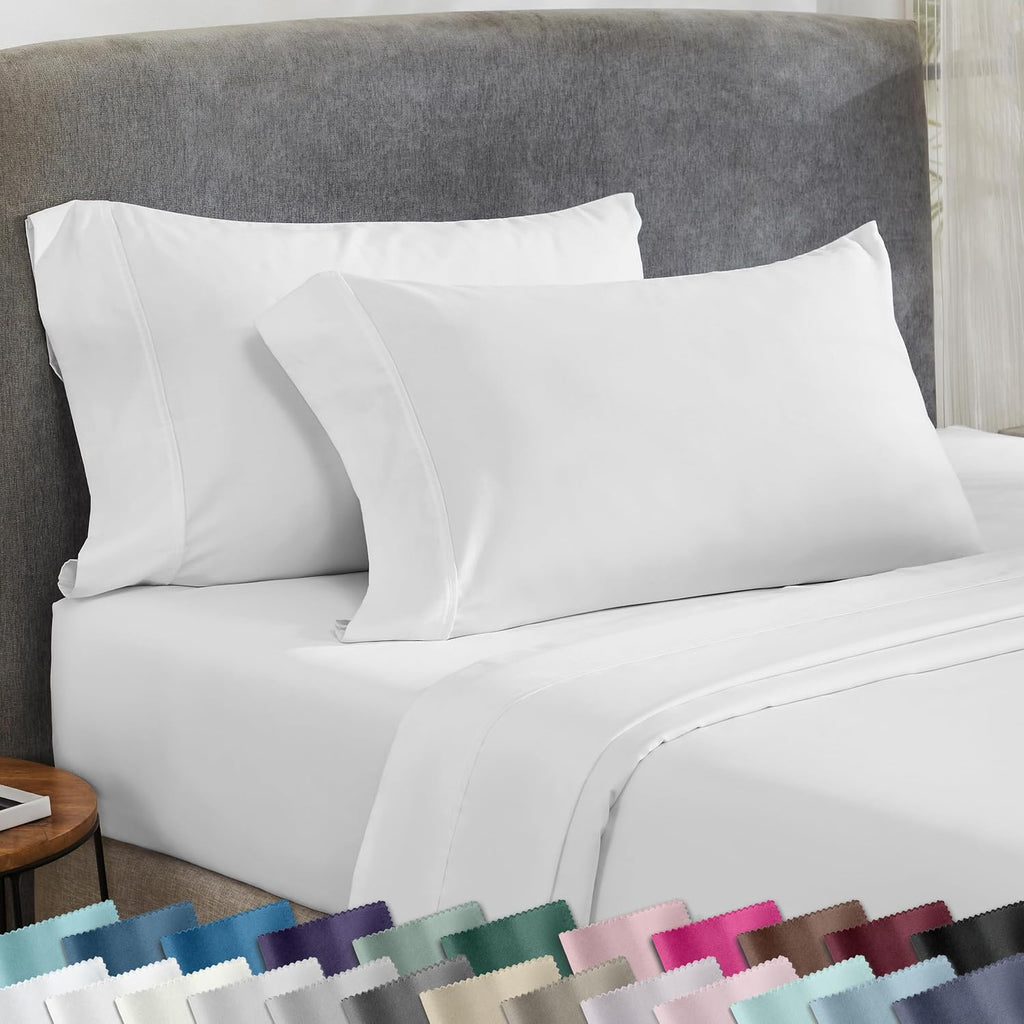 CaliforniaDesignDen California Design Den Standard Queen Size Pillowcase Set - 400 Thread Count, 100% Cotton Sateen, Set of 2 Pillow Covers…