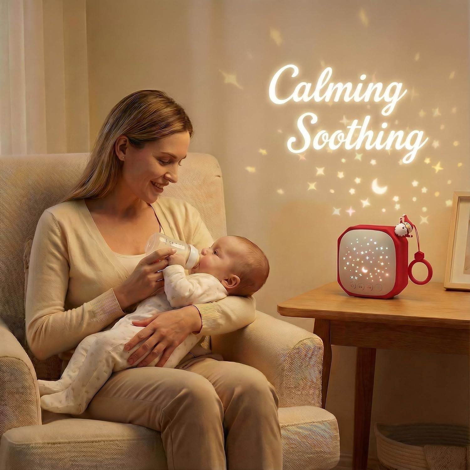 White Noise Sound Machine Baby with Star Projector | Portable Sound Music Soother for Kids & Infants | Perfect Baby Gifts for Christmas…