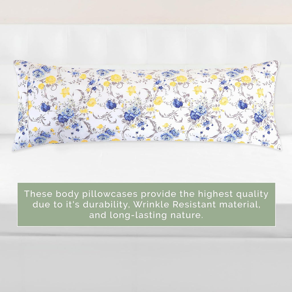 Elegantcomfort Elegant Comfort Ultra Soft 1-Piece Set Floral Print Pillowcases - 1500 Hotel Quality Microfiber, Soft and Smooth Hidden Zipp…