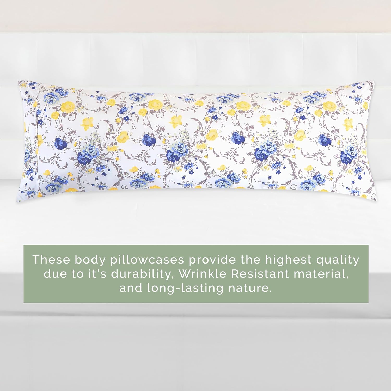 Elegantcomfort Elegant Comfort Ultra Soft 1-Piece Set Floral Print Pillowcases - 1500 Hotel Quality Microfiber, Soft and Smooth Hidden Zipp…