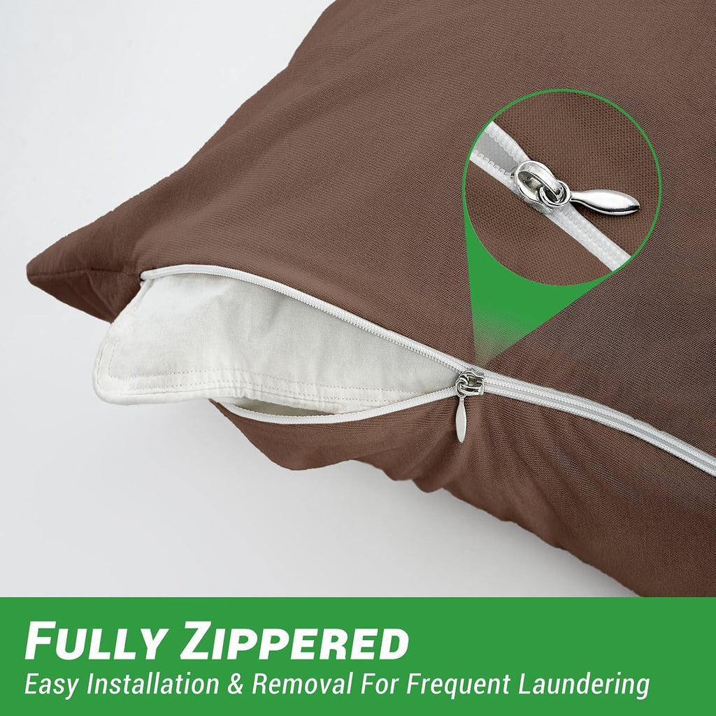 Gogreen Bamboo Rayon Waterproof Pillow Protector, Breathable Pillow Cover, Cooling Pillow Case Protector with Zipper, Super Soft Pillow Cas…