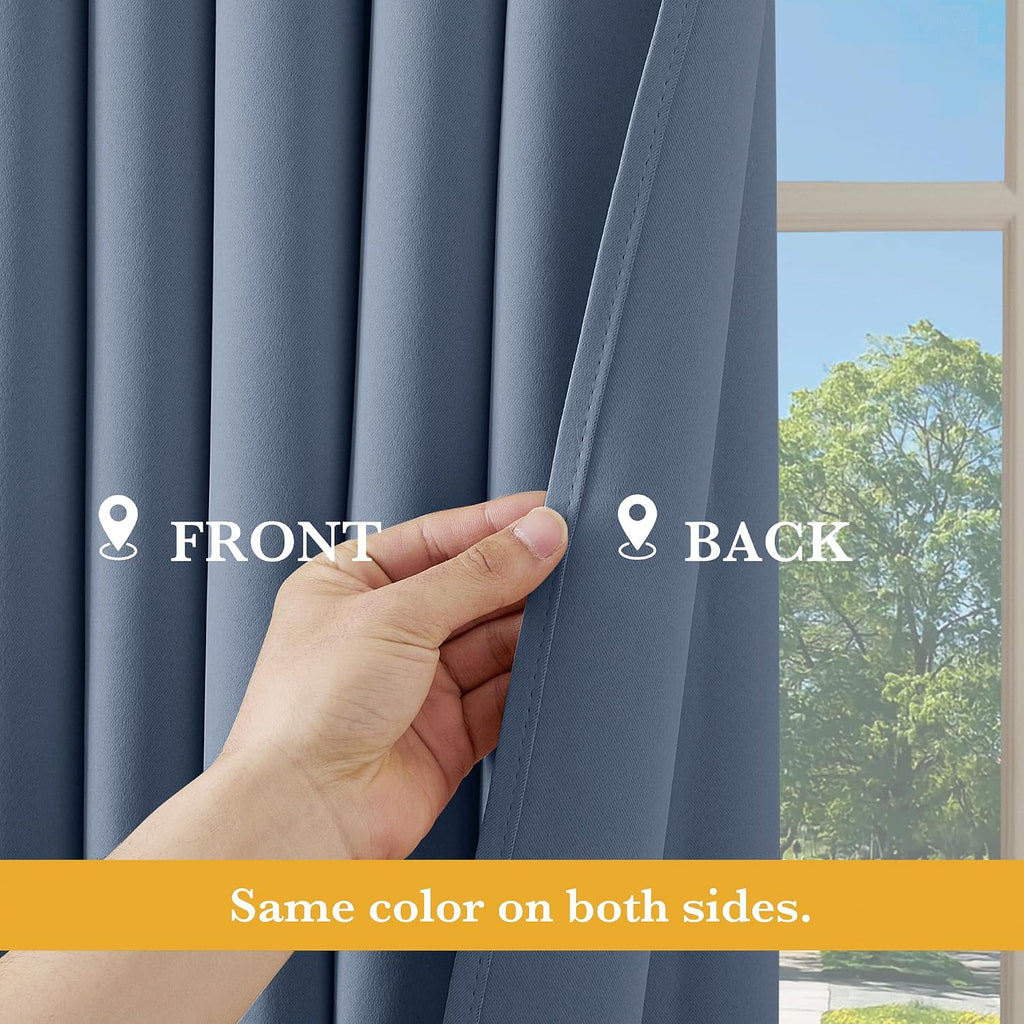 Rybhome RYB HOME Blackout Thermal Insulated Curtains, Portable Curtain for Sliding Glass Door/Storage/Space Room Divider, Large Window Trea…
