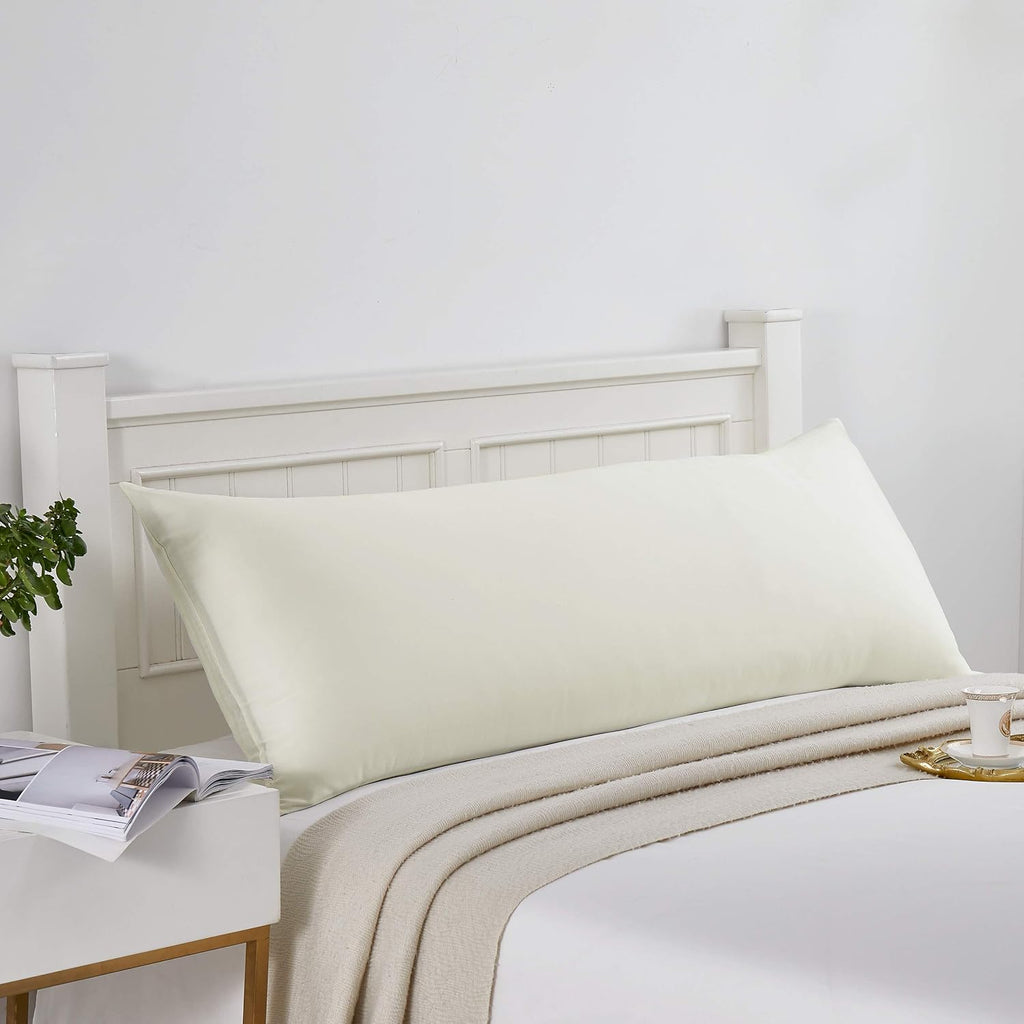 Oubonun 100% Cotton Body Pillowcase - 800 Thread Count/21x54, Moisture Absorbent and Breathable, Hotel Body Pillow Cover for All Seasons, C…