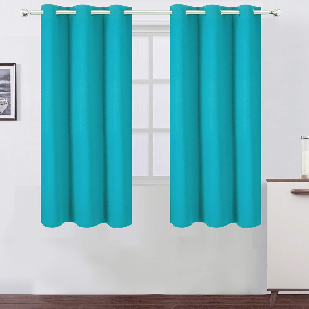 Lemomo Teal Blackout Curtains 40 x 63 Inch Length/Set of 2 Curtain Panels/Thermal Insulated Room Darkening Blackout Curtains for Bedroom 63…
