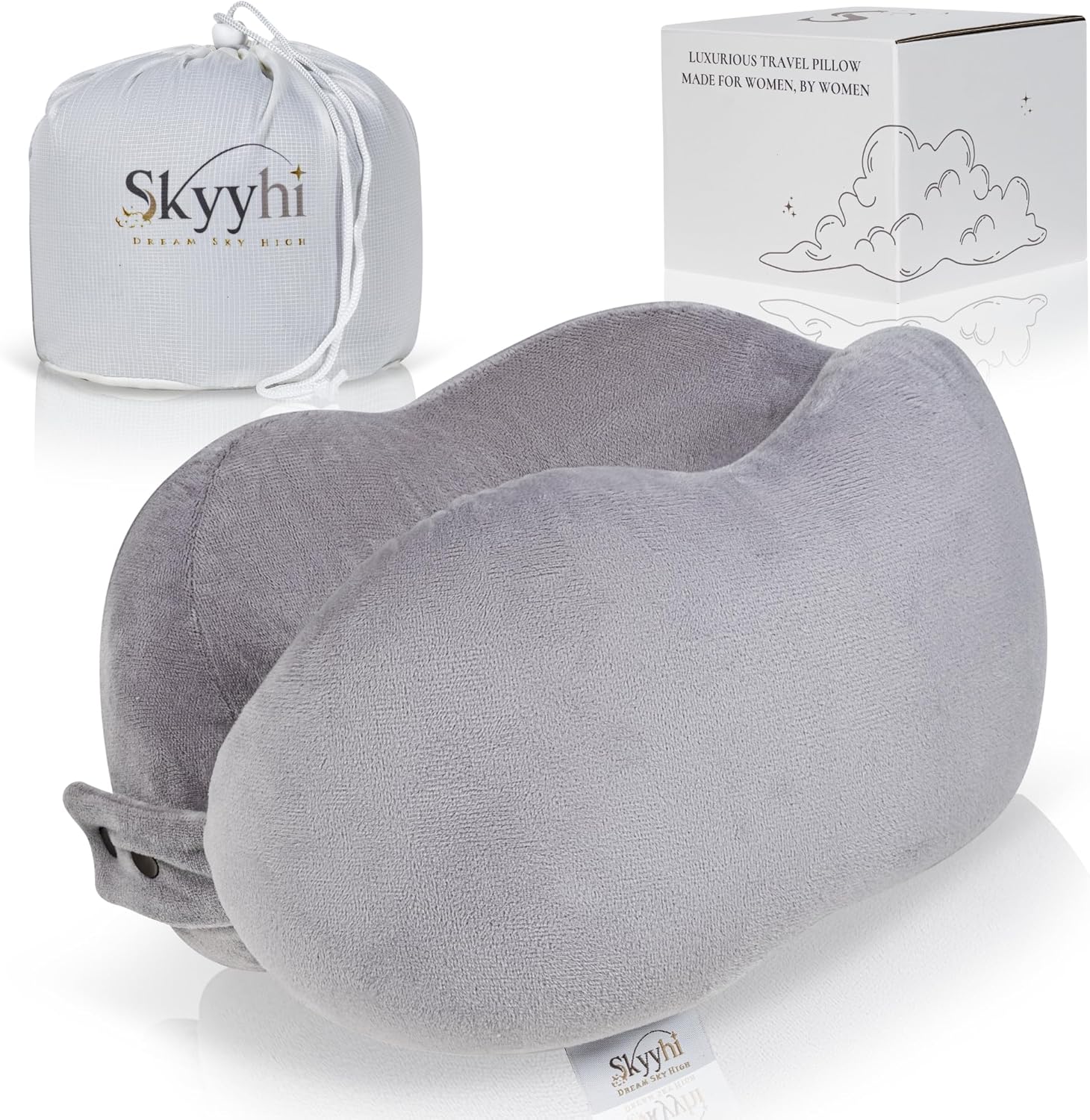 Women's Small Fitted Neck Pillow for Traveling, Memory Foam Travel Pillow, Travel Neck Pillows for Airplanes, Travel Essentials for…