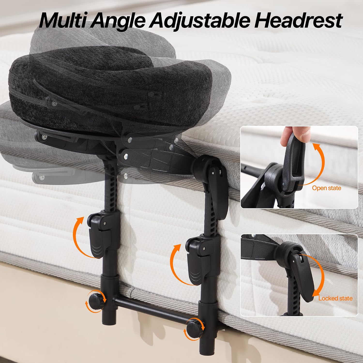 KCC Adjustable Massage Face Cradle for Bed, Home Massage Kit for Sleeping Mattress, Portable Massage headrest with Memory Foam Pillow…