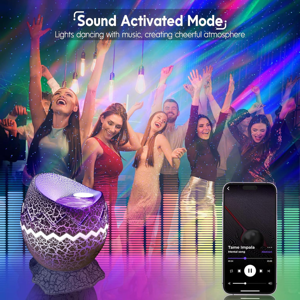 Rossetta Galaxy Projector Star Projector, Aurora Light Projector for Bedroom, Space Projector Night Light with White Noise and Bluetooth…