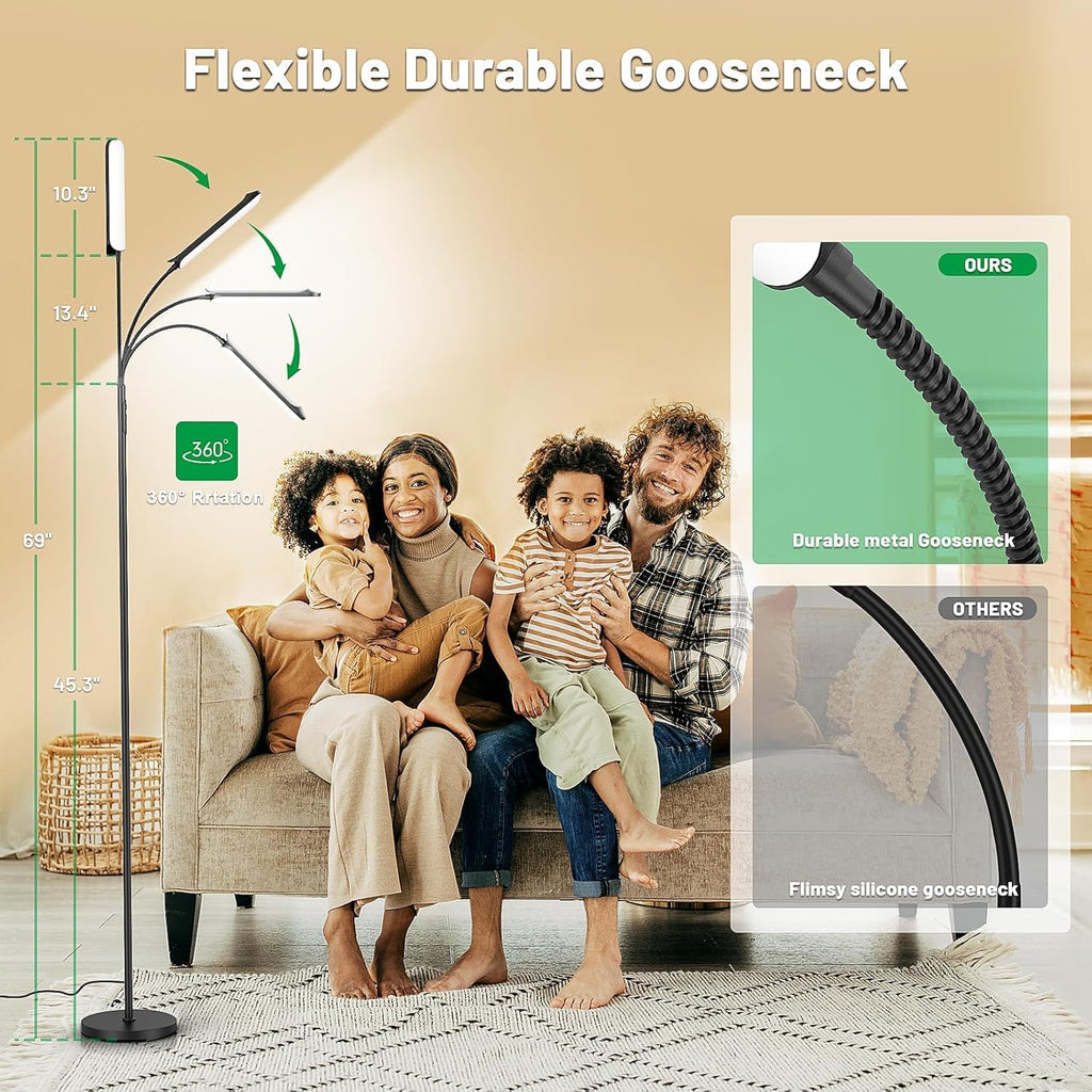 Yikuneng Dimmable LED Floor Lamp, Super Bright Reading Lamps Floor Standing lamp with Remote & Touch Control, Stepless Dimming &…