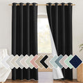 NICETOWN Vintage Open Linen Weave Flax Thermal Black Curtains for Holloween Decoration, 100% Blackout Curtains 84 inches Long 2 PCs for…
