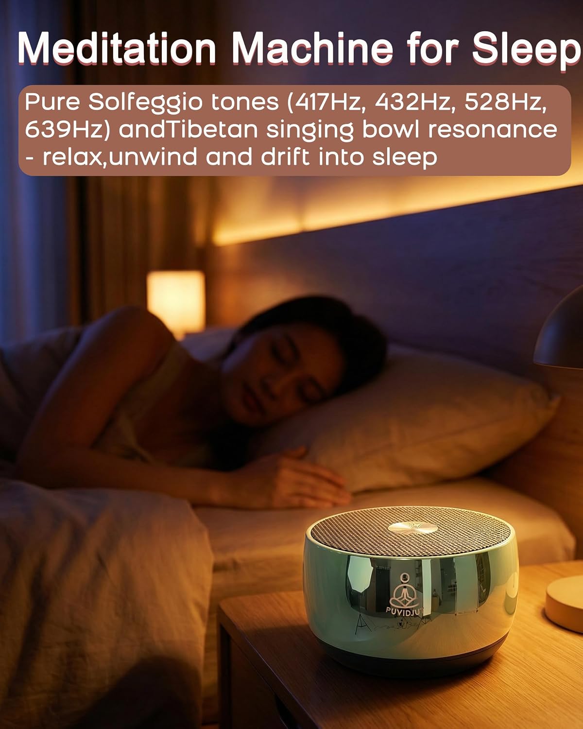 Puvidjutmeditationmachine Rain Drum Alternative–PUVIDJUT M3 Musical Instruments with Meditation Chime,5 Solfeggio Frequencies (417-639Hz),…