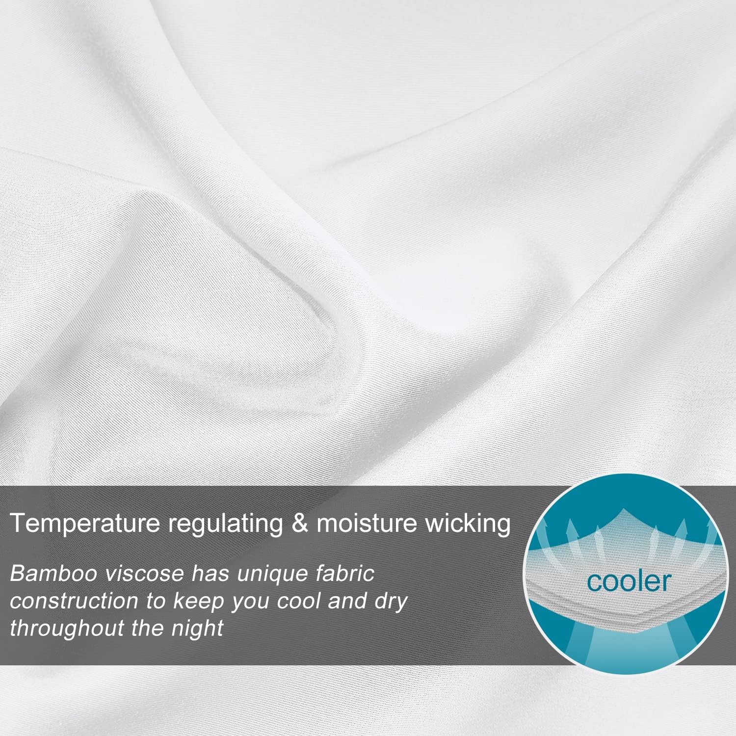 Bedelite Standard Pillow Cases Set of 2, Rayon Derived from Bamboo, Cooling Pillow Cases for Hot Sleepers & Night Sweats, Breathable Silky…