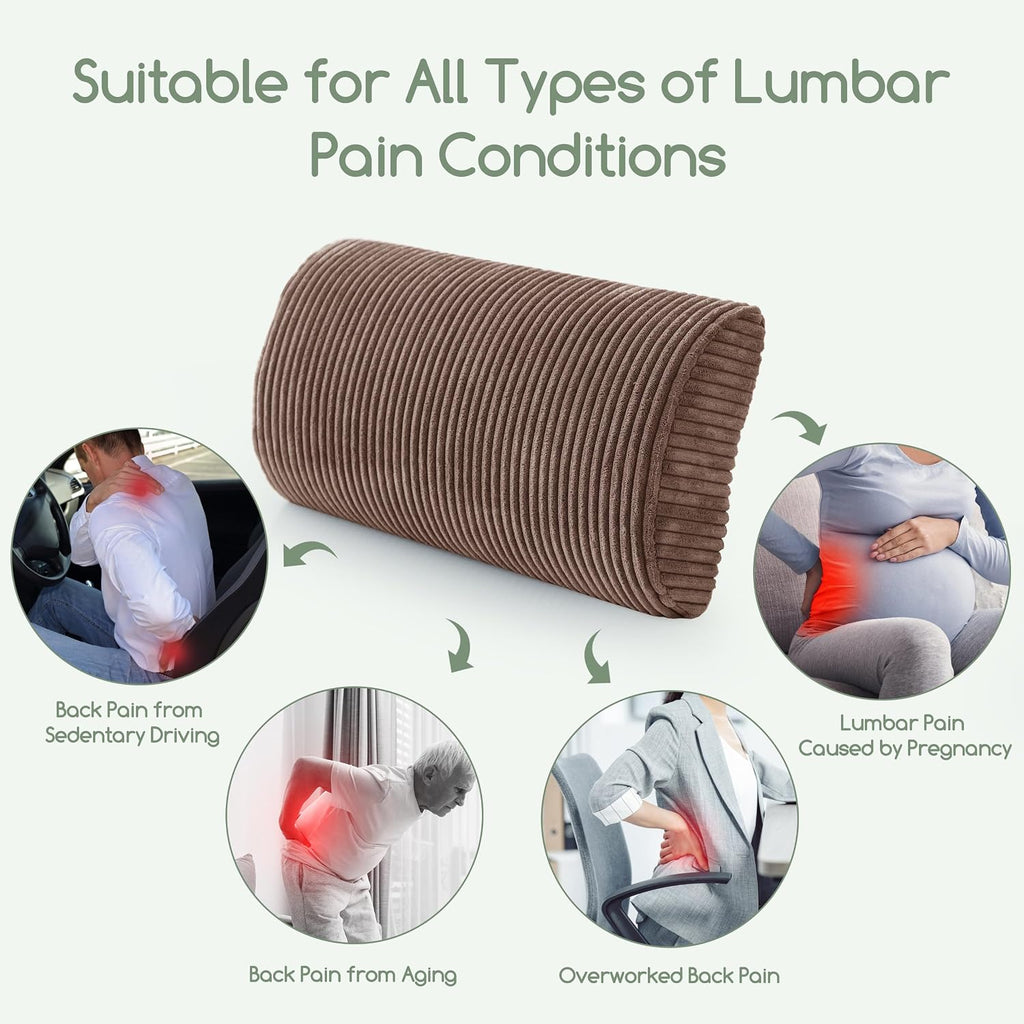 Higogogo Lumbar Support Pillow for Recliner Chair/Accent Chair/Couch, Memory Foam Back Support Cushion for Elderly, Recliner Cushions for B…