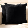 EncasaXO Encasa XO Corduroy Throw Pillows Covers 20"x20", Set of 2 Soft Textured Striped Boho Pillow Covers | Decorative and Cozy Cushion C…