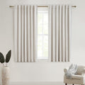 Qjmydeco Room Darkening Curtains 63 Inches Long, Small Bay Window Blackout Dining Room Curtains Boho Linen 63 Inch Length 2 Panels Insulated…