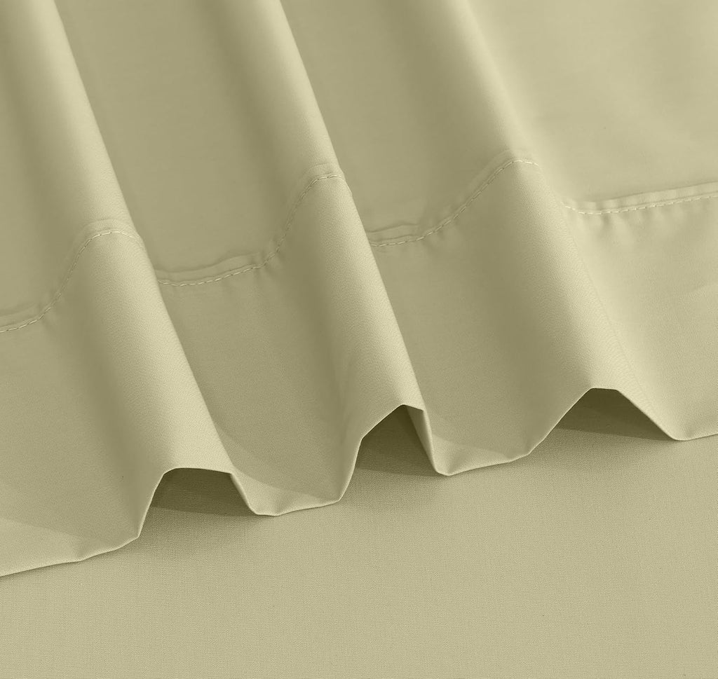 Ruvanti 100% Cotton Percale Sheets Full Size – Crisp Cooling Bed Sheets for Hot Sleepers, Deep Pocket 16”, Soft Breathable & Durable Hotel-…