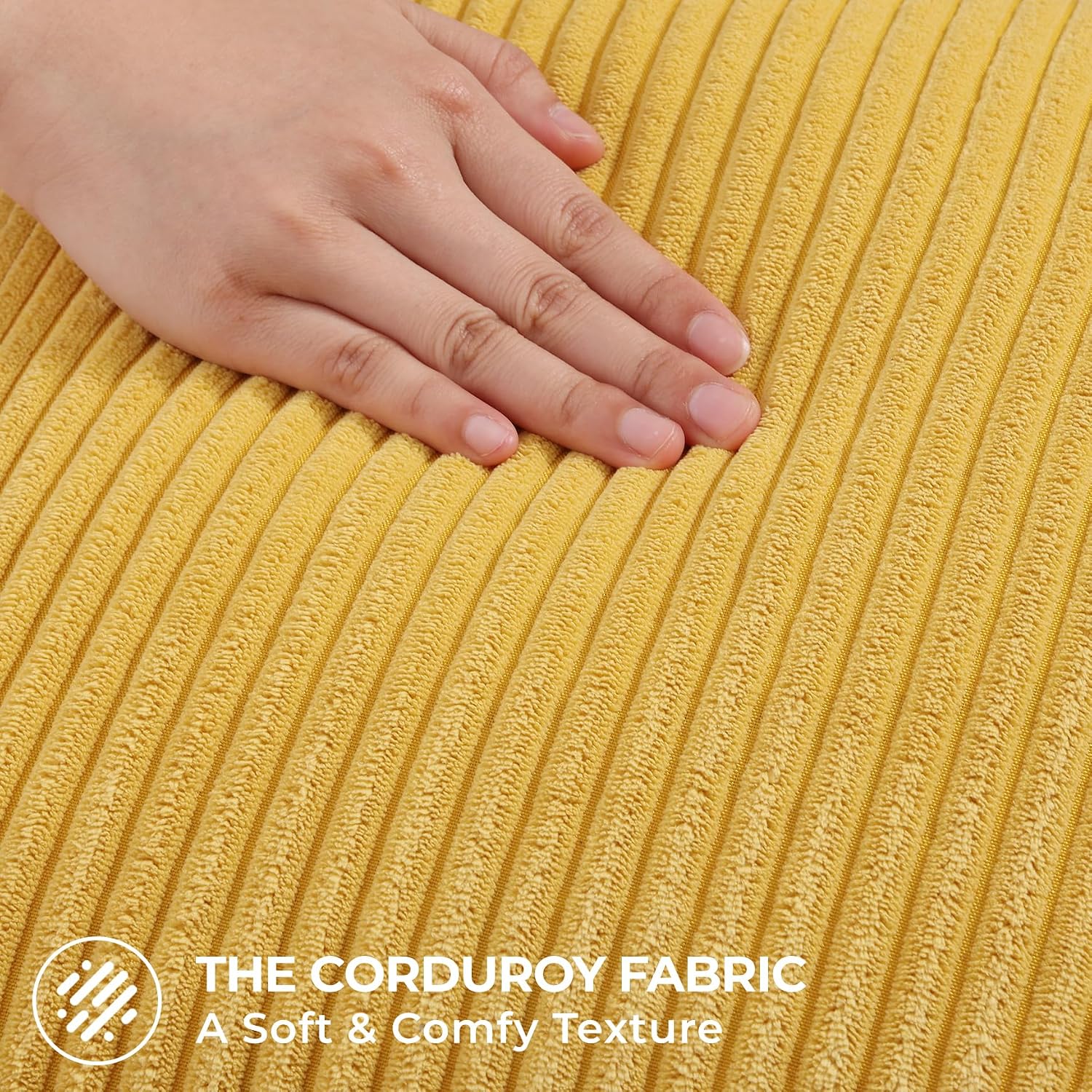 Mecatny Corduroy Summer Decorative Throw Pillow Covers 20x20 Set of 2 for Sofa Living Room, Soft Neutral Boho Couch Pillow Covers for…