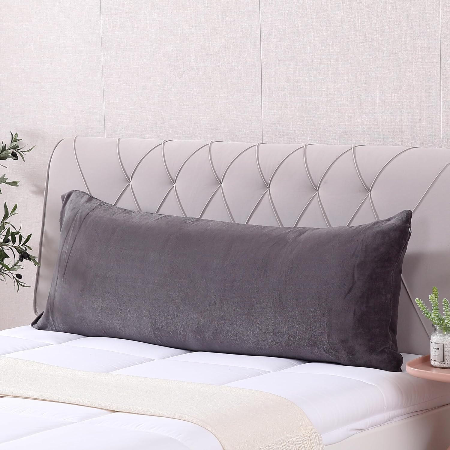 Evolive Body Pillow Cover 21"x54", Ultra Soft Plush Body Pillowcase with Hidden Zipper, Cozy Fluffy Long Pillow Case for Side Sleepers, Pre…