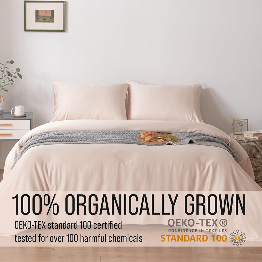 Bella Coterie Luxury Bamboo Viscose Queen Size Sheet Set | 100% Organically Grown | Ultra Soft | Cooling for Hot Sleepers | 18" Deep…