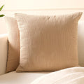 EncasaXO Encasa XO Corduroy Throw Pillows Covers 24"x24", Set of 2 Soft Textured Striped Boho Pillow Covers | Decorative and Cozy Cushion C…