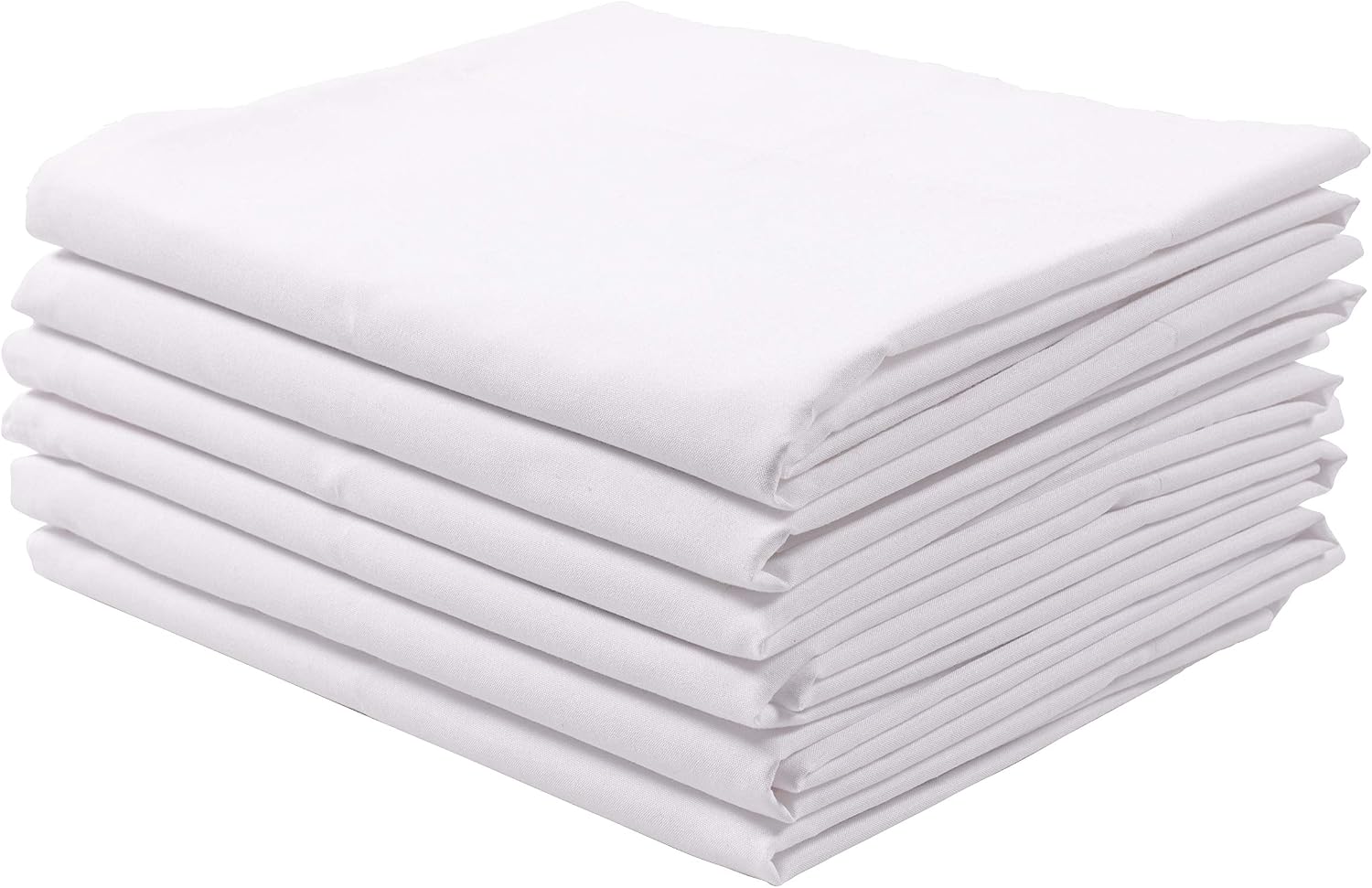 KAF Home Brushed Microfiber Pillow Cases Bulk Pack, Control Allergies and Ensure Sound Sleep, Set of 12 (White, Queen)