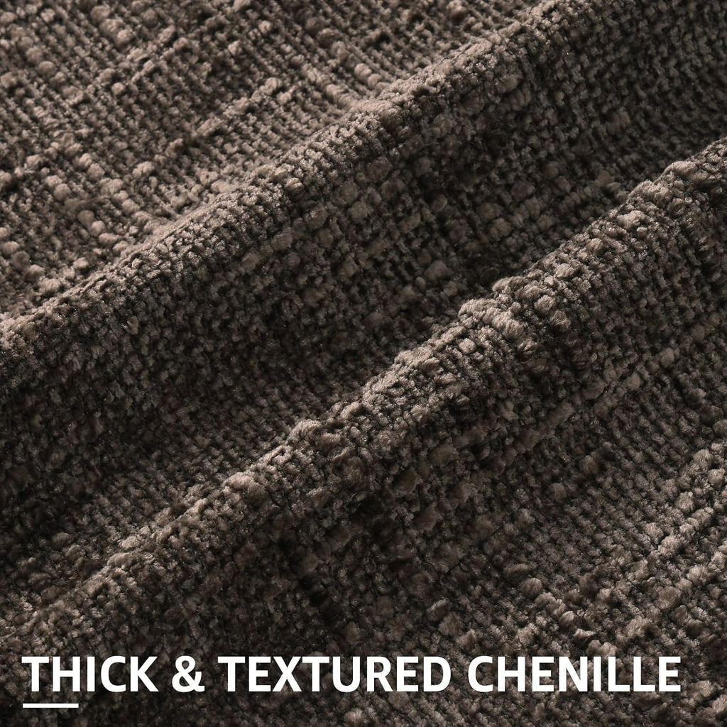 decorUhome Dark Brown Chenille Throw Pillow Covers 18x18 Set of 2 Textured Soft Cozy Slubby Couch Pillow Covers Modern Farmhouse Boho Decor…