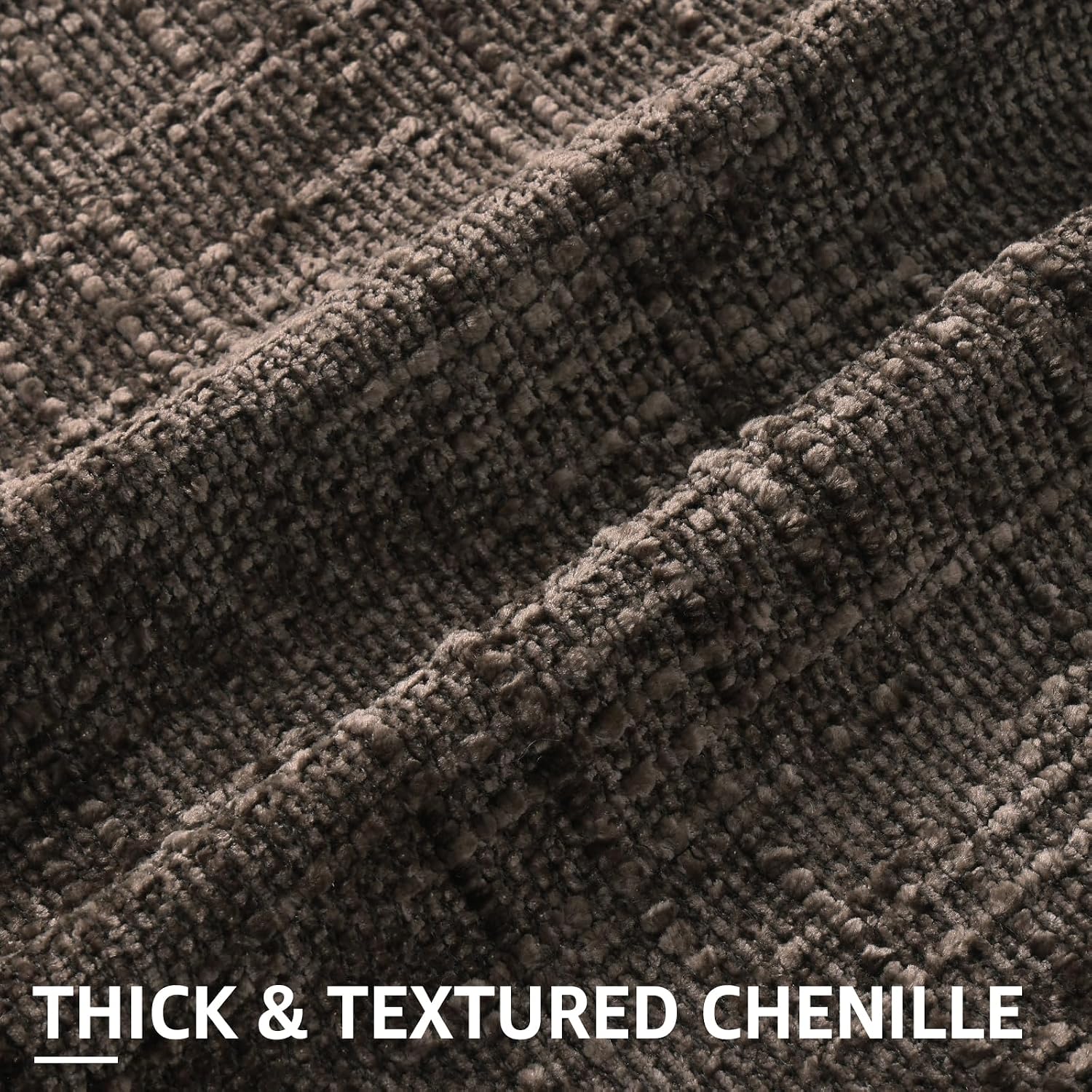 decorUhome Dark Brown Chenille Throw Pillow Covers 18x18 Set of 2 Textured Soft Cozy Slubby Couch Pillow Covers Modern Farmhouse Boho Decor…