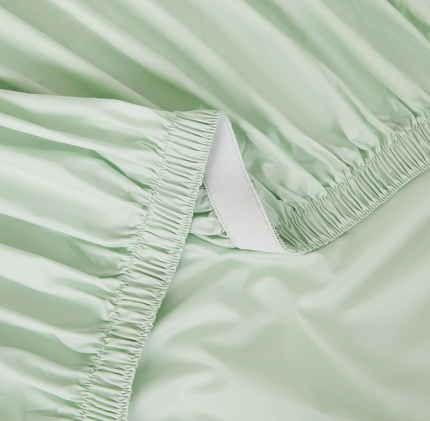 Linen Closet 4 Pcs 100% Cotton Queen Sheet Set, Sage Green, 400 Thread Count, Percale Weave, Deep Pocket Fitted Sheet, Fits Up To 18"…