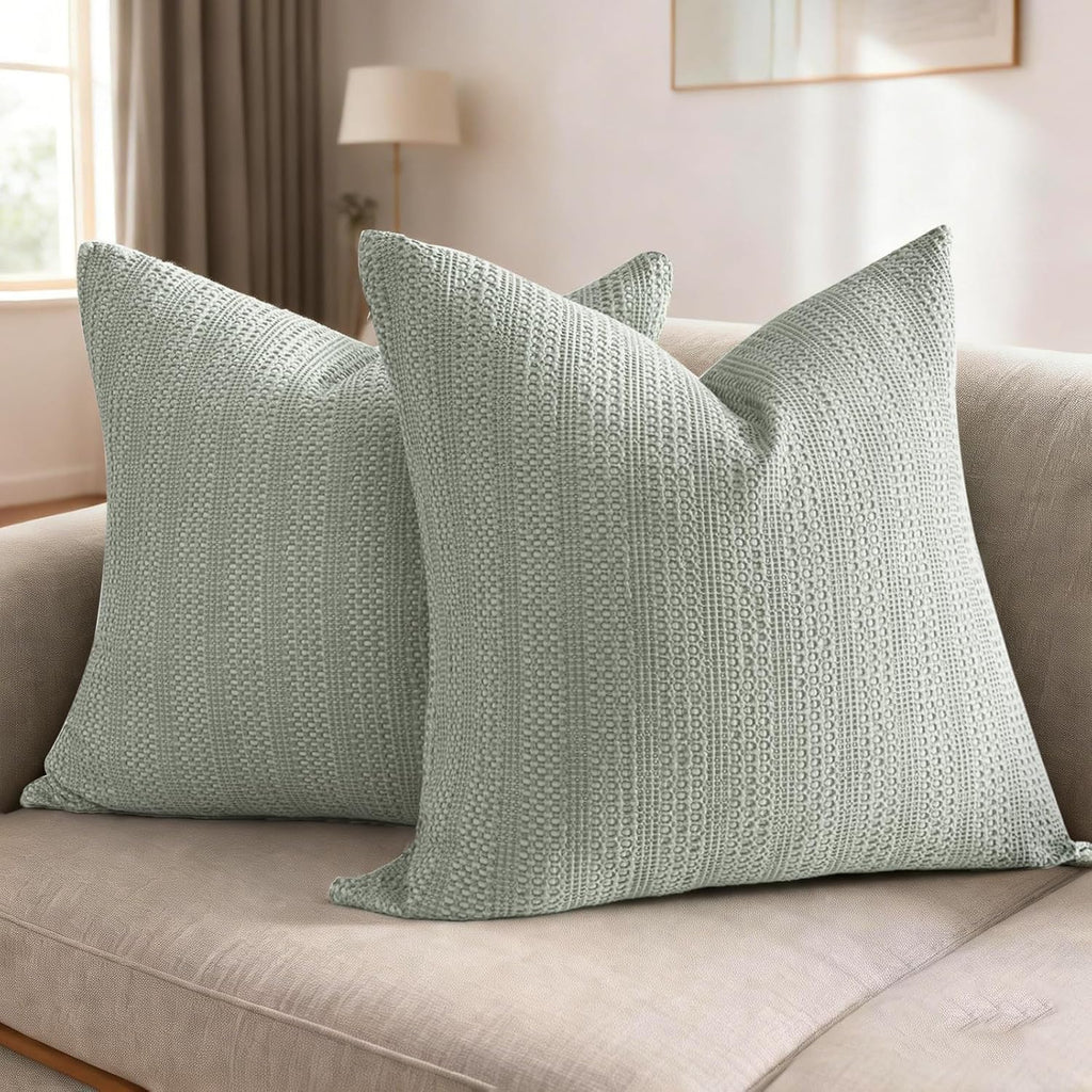Cocoploceus 24x24 Pillow Covers Set of 2 Euro Sham Pillow Covers Cotton Euro Pillow Shams, Boho Throw Pillow Covers Large Decorative Square…