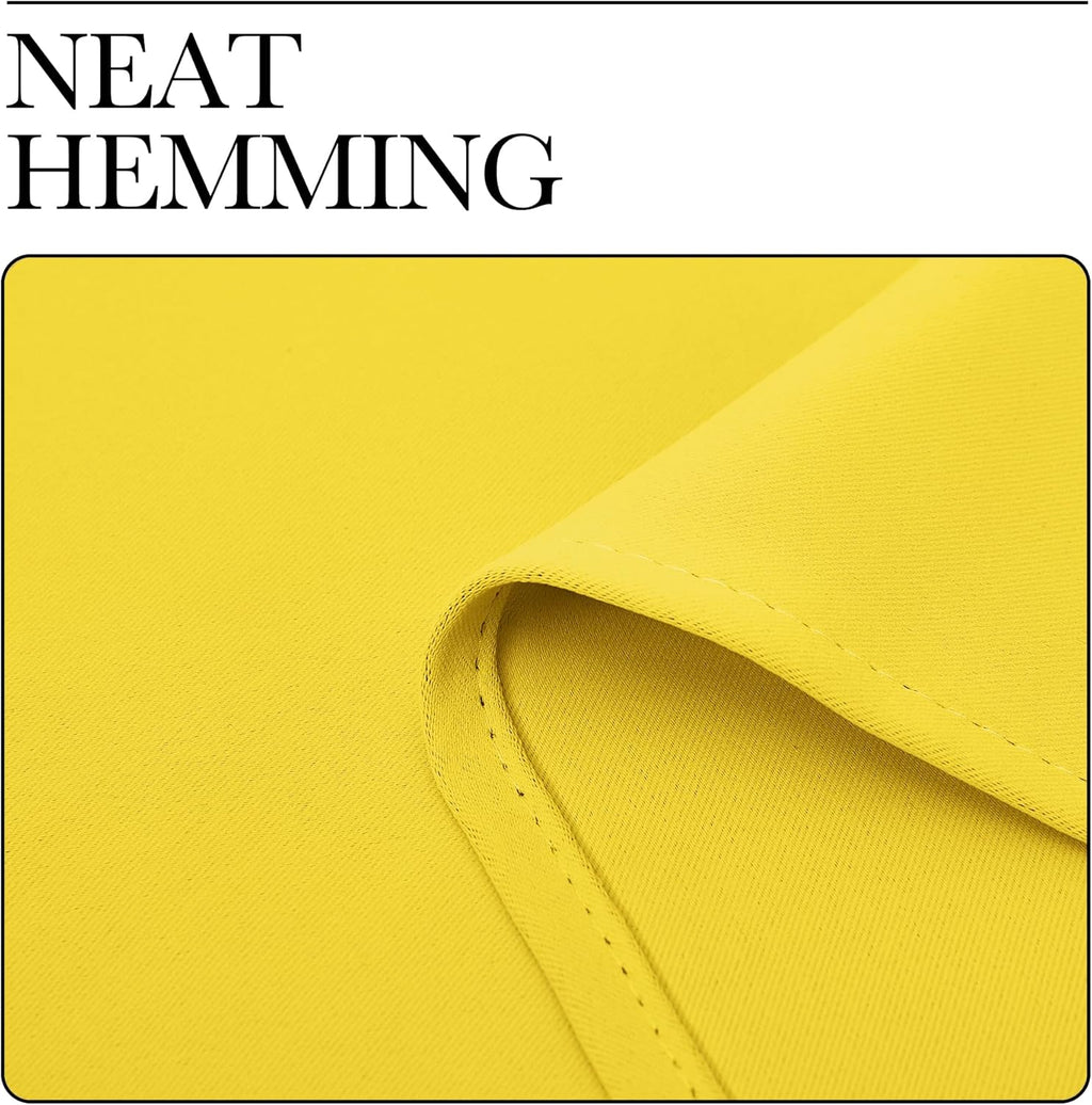 NICETOWN Bright Yellow Room Darkening Curtains for Kitchen, Window Treatment Thermal Insulated Solid Grommet Room Darkening…