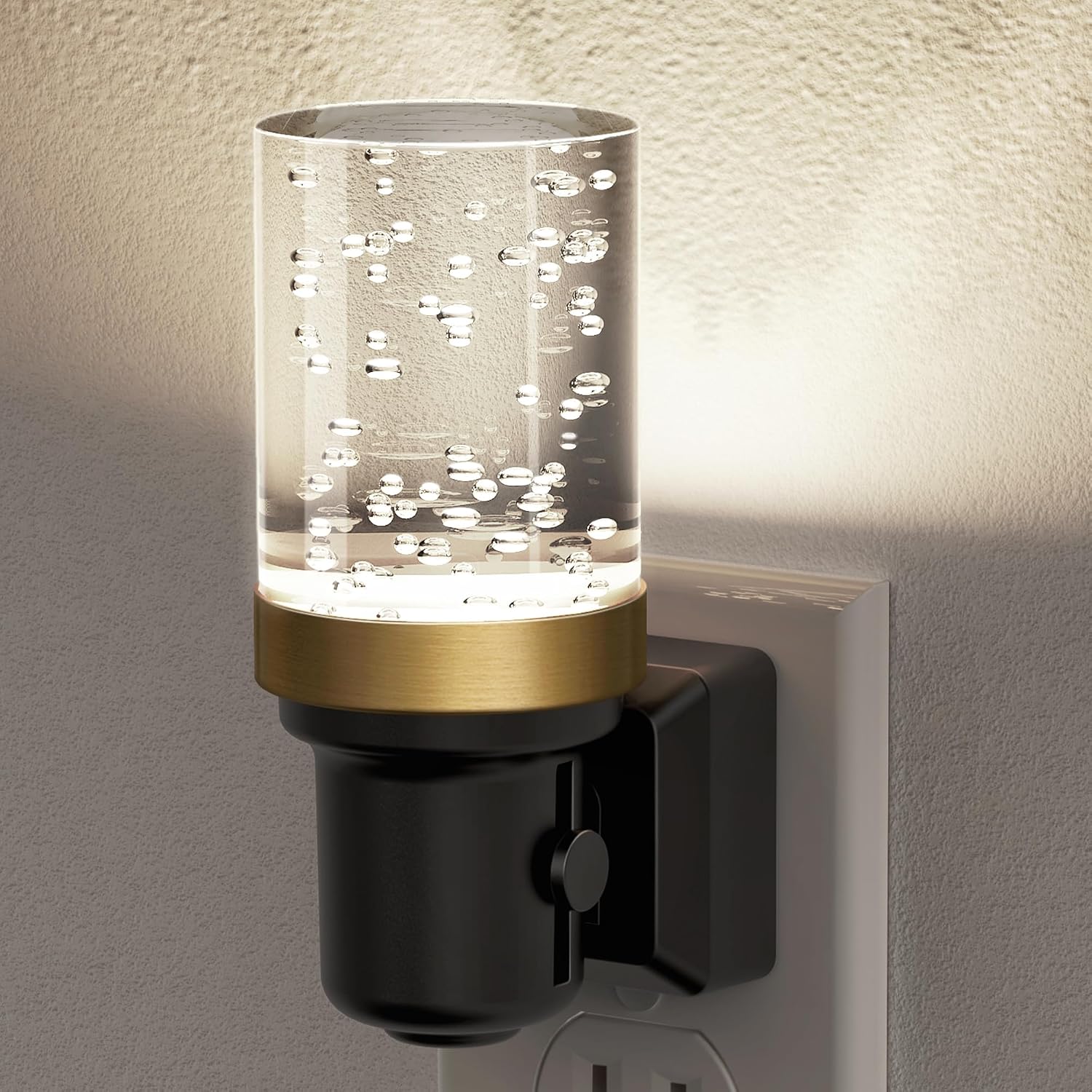 JandCase Night Light, Dimmable Night Lights Plug into Wall, Auto On/Off Light Sensor Nightlight, 5000K Daylight White 0-100LM Brightness…