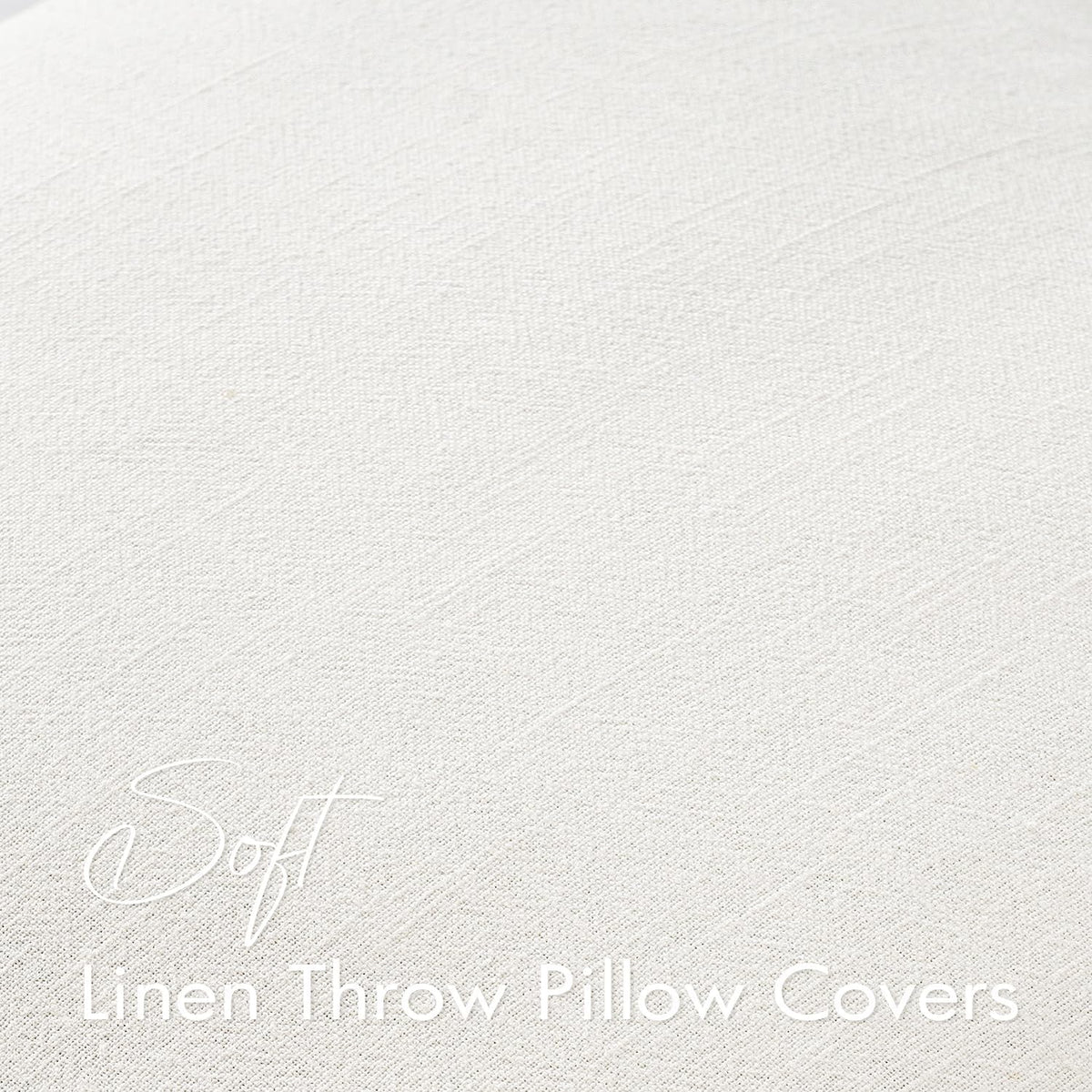 EMEMA Decorative Linen Throw Pillow Covers 20x20 Inch Cream Boho Farmhouse Neutral Couch Throw Pillows for Bed Pack of 2 Accent…
