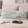 Chumerry Gray Fluffy Body Pillow Cover Faux Fur Pillowcase Extra Soft Fuzzy Plush Long Pillow Cover Gradient Gray Shaggy Body Pillow Case f…