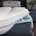 Mattrelax 4 Inch Memory Foam Mattress Topper King, 2" Cooling Gel Memory Foam + 2" Plush Pillow Top Mattress Pad, 2-in-1 Dual Layer Design,…