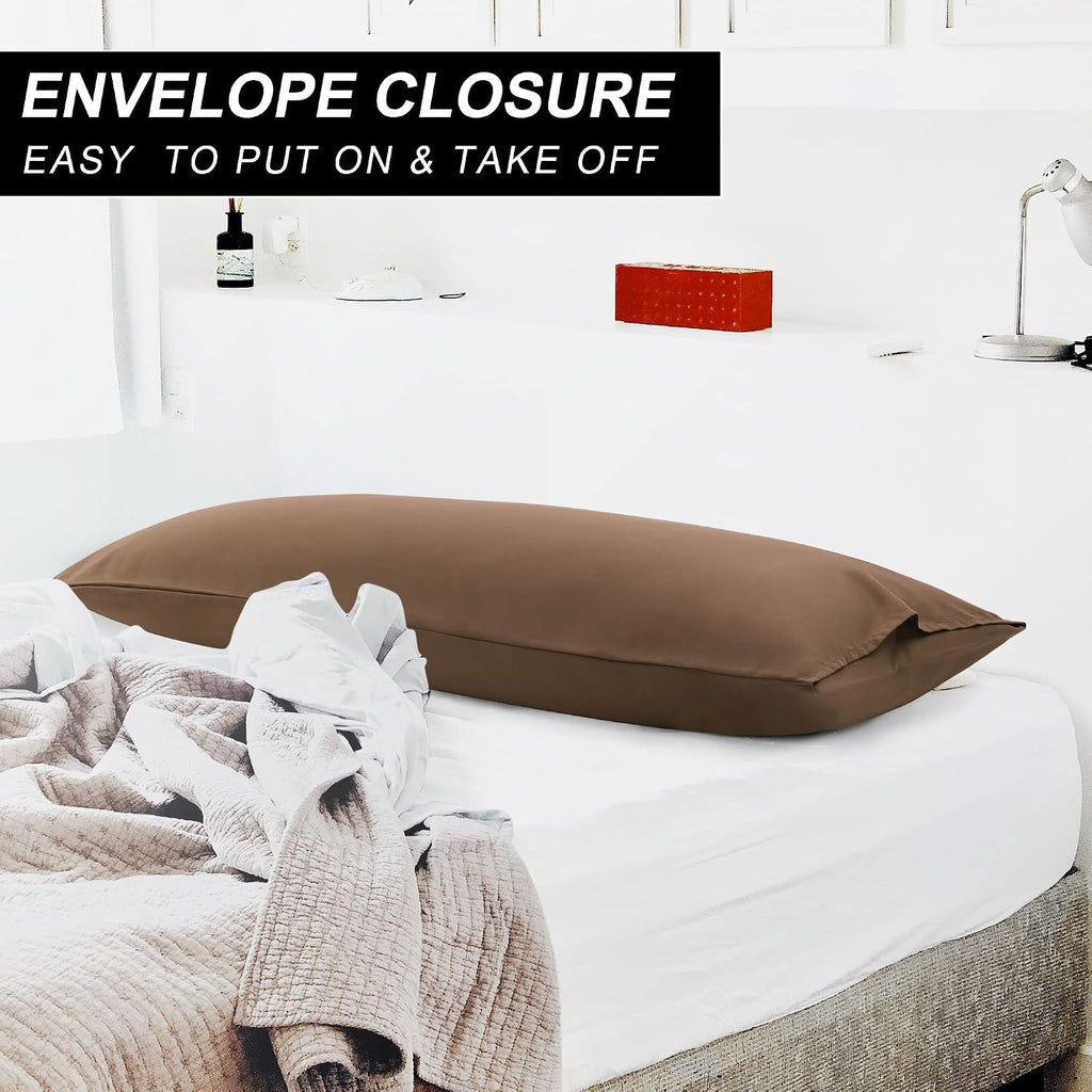 uxcell 100% Microfiber Body Pillow Cover | 1800 Thread Count Pillowcase | Soft Pillow Case with Envelope Closure | 90 GSM Ployester | No Wr…