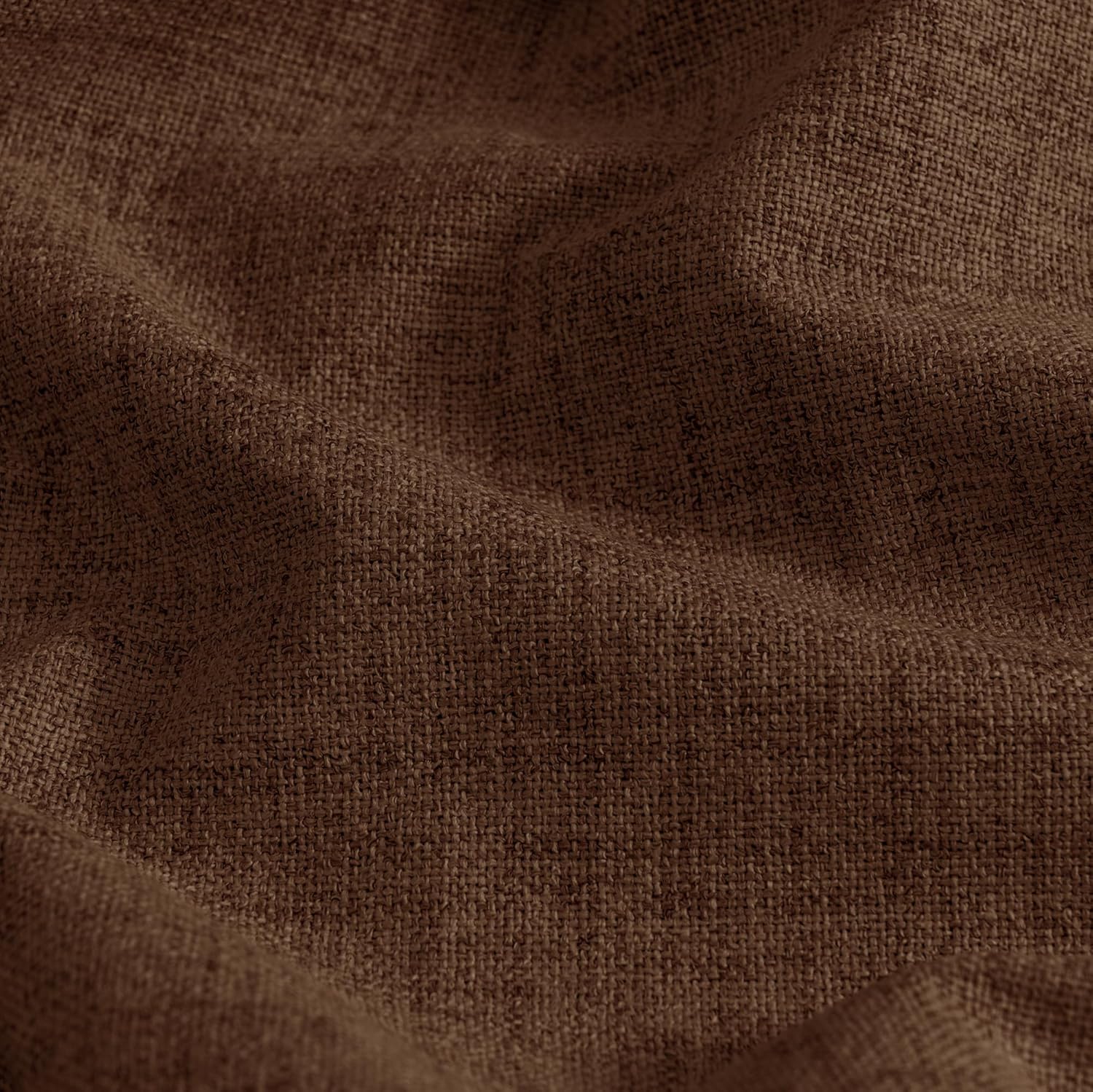 YoungsTex Brown Linen Blackout Curtains 63 Inches Long for Bedroom, Full Room Darkening Drapes with Grommet Thermal Insulated for Living Ro…