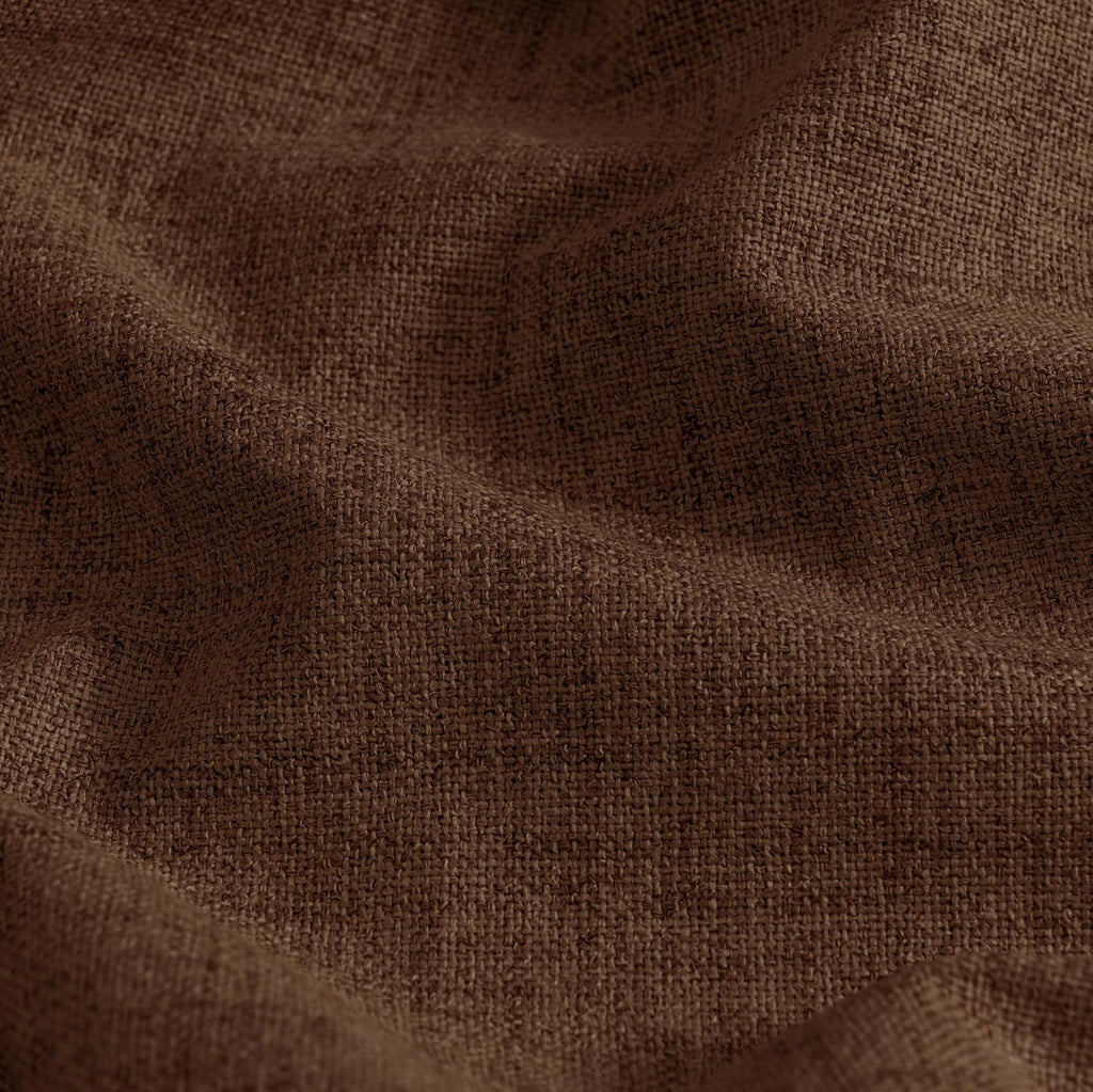 YoungsTex YoungsTe Brown Linen Blackout Curtains 54 Inch Length for Bedroom, Full Light Blocking Drapes with Grommet Thermal Insulated for…