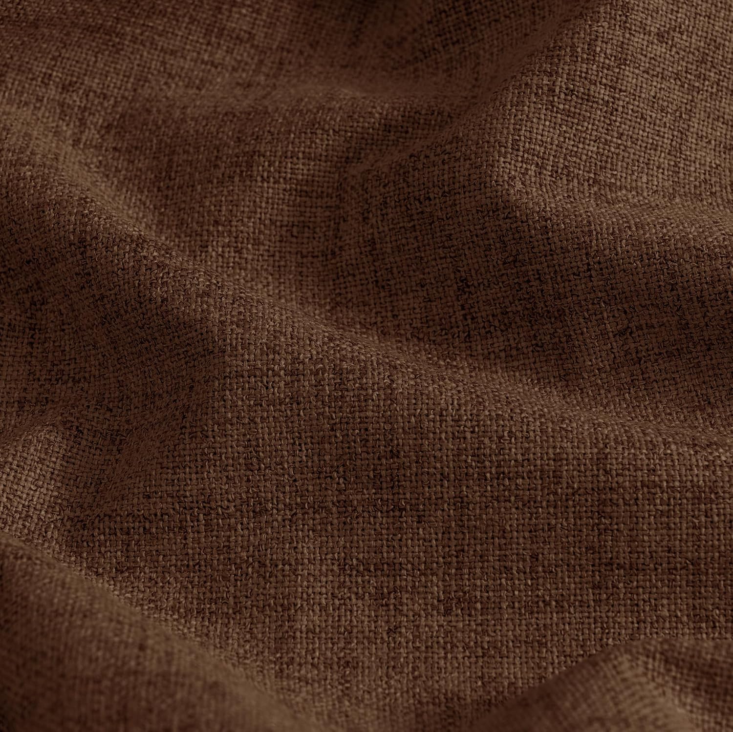 YoungsTex YoungsTe Brown Linen Blackout Curtains 54 Inch Length for Bedroom, Full Light Blocking Drapes with Grommet Thermal Insulated for…