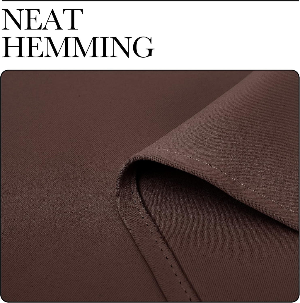 NICETOWN Nursery Essential Thermal Insulated Solid Grommet Top Blackout Curtains, Home Decoration Privacy Curtains for Bedroom (Chocolate…
