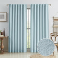 Keqiaosuocai Blackout Linen Curtain Panels, Totally Shaded Draperies 84 Inches Long for Dining Room, Soundproof Privacy Window Drapes for P…