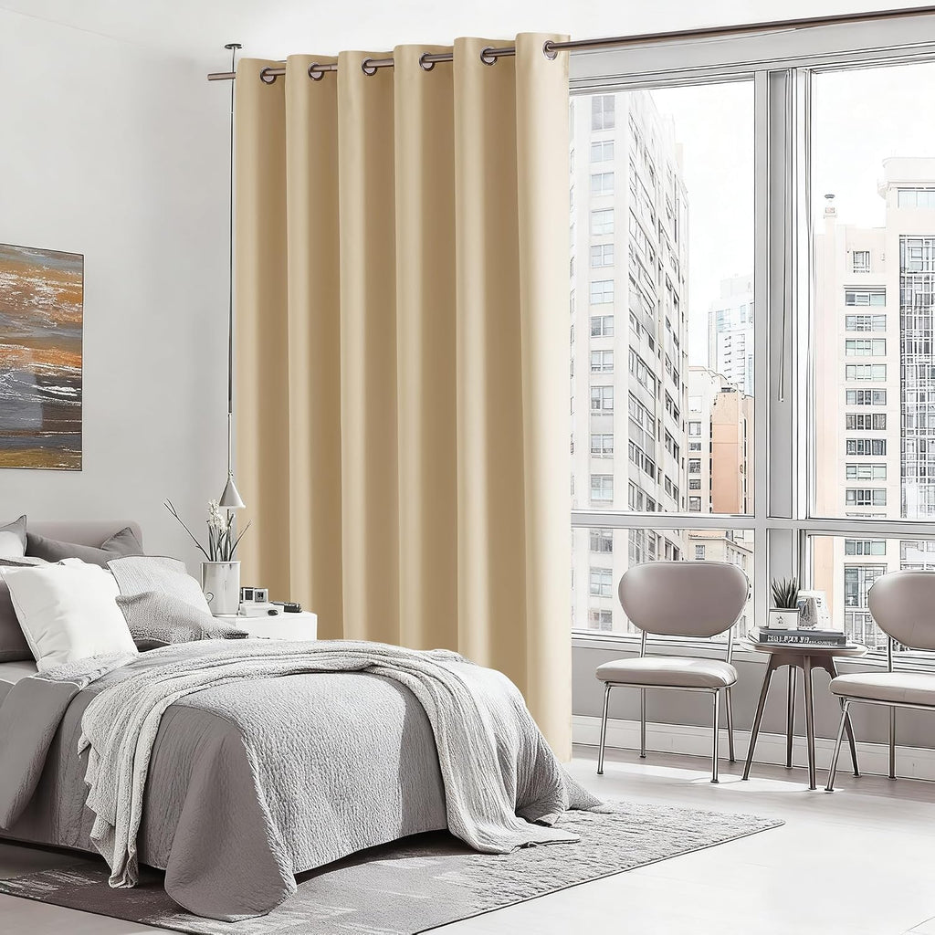 Rybhome RYB HOME Blackout Thermal Insulated Curtains, Portable Curtain for Sliding Glass Door/Storage/Space Room Divider, Large Window Trea…